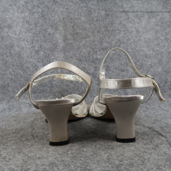 Mudd Shoes Womens 8 Strappy Pumps Heels Ankle Strap Retro Y2k Fashion Metallic - Picture 5 of 15